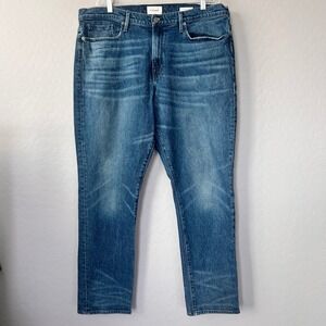 FRAME LHomme Athletic Jeans Men Size 40 Medium Wash Straight Leg Denim